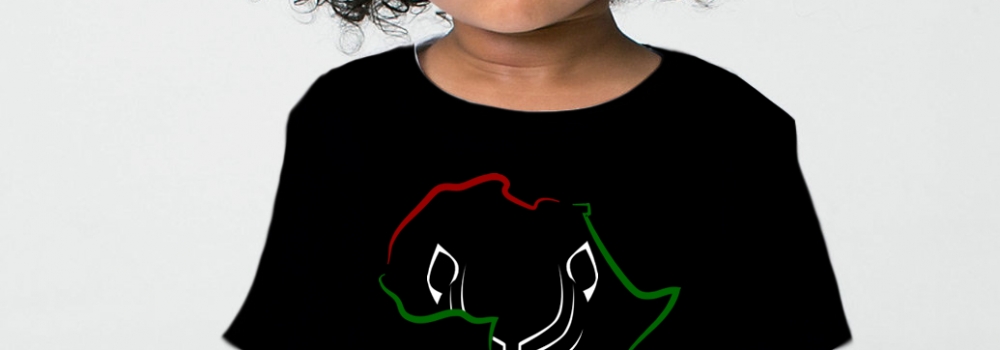 Afro-Panther-Child-Black-Tee