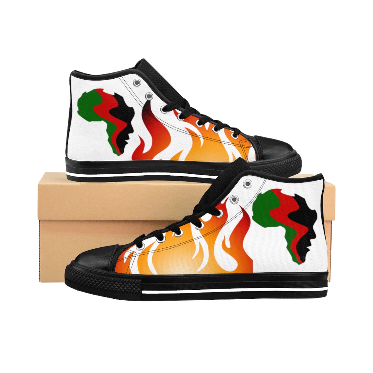 African Litt Men's High-top Sneakers