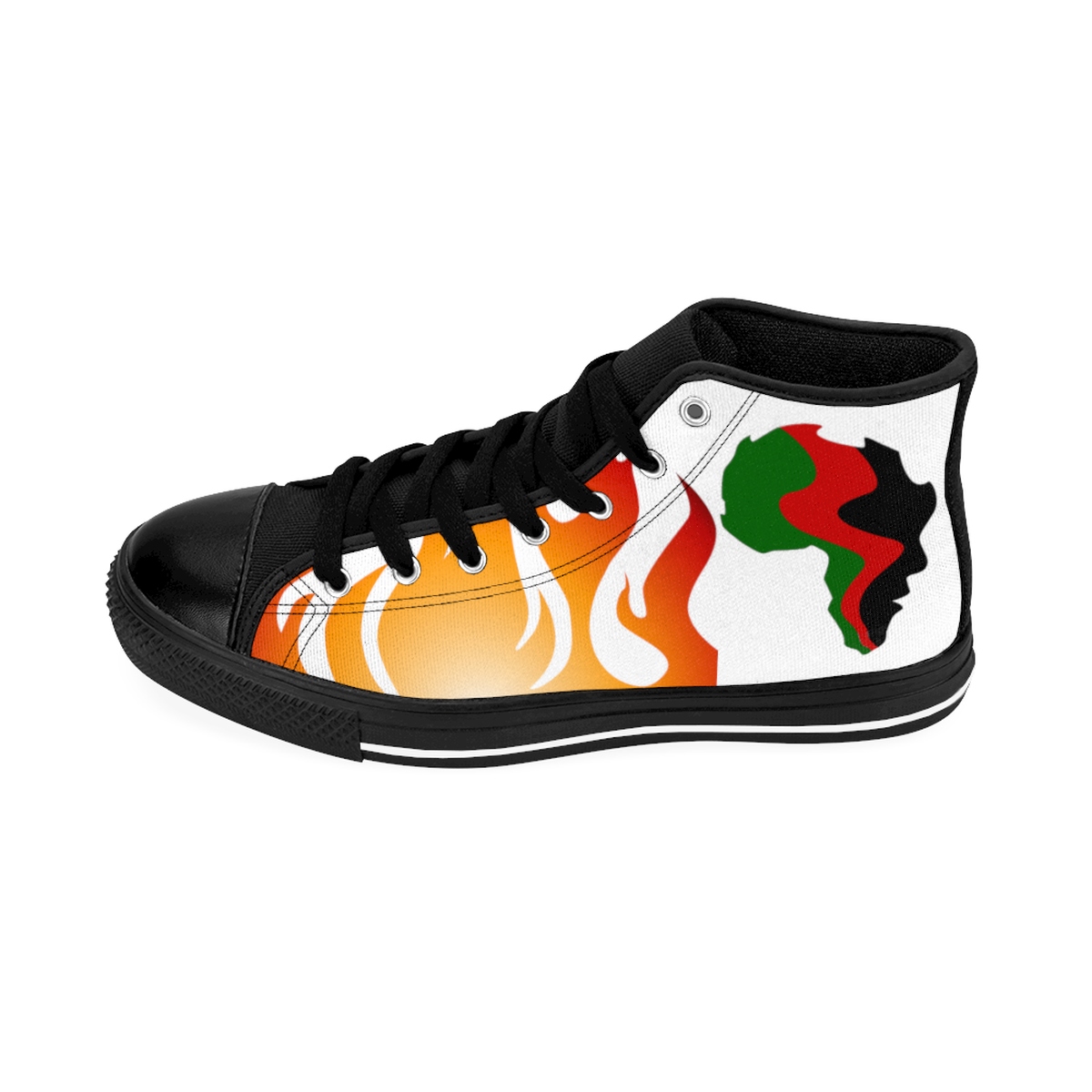 African Litt Men's High-top Sneakers - Image 2