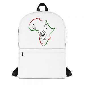 Afro-Panther- RBG White Backpack