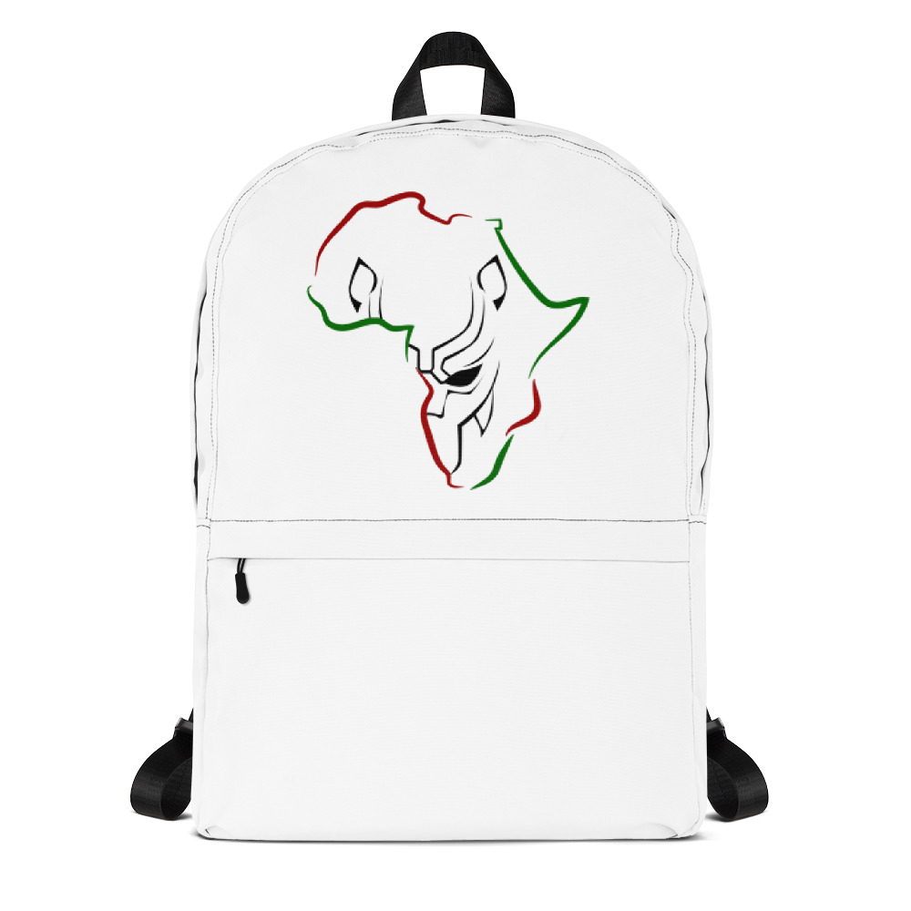 Afro-Panther- RBG White Backpack