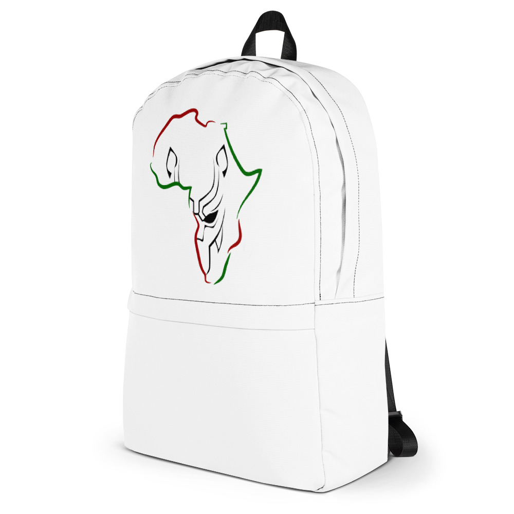 Afro-Panther- RBG White Backpack - Image 3