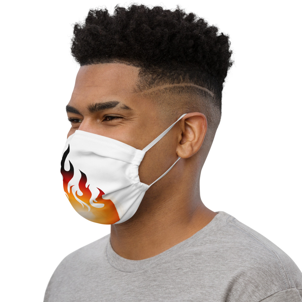 Premium Fire print face mask - Image 3