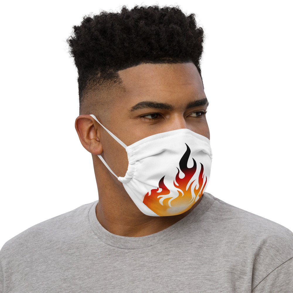 Premium Fire print face mask - Image 2